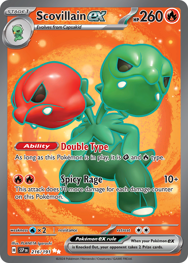 Scovillain ex Pokémon card