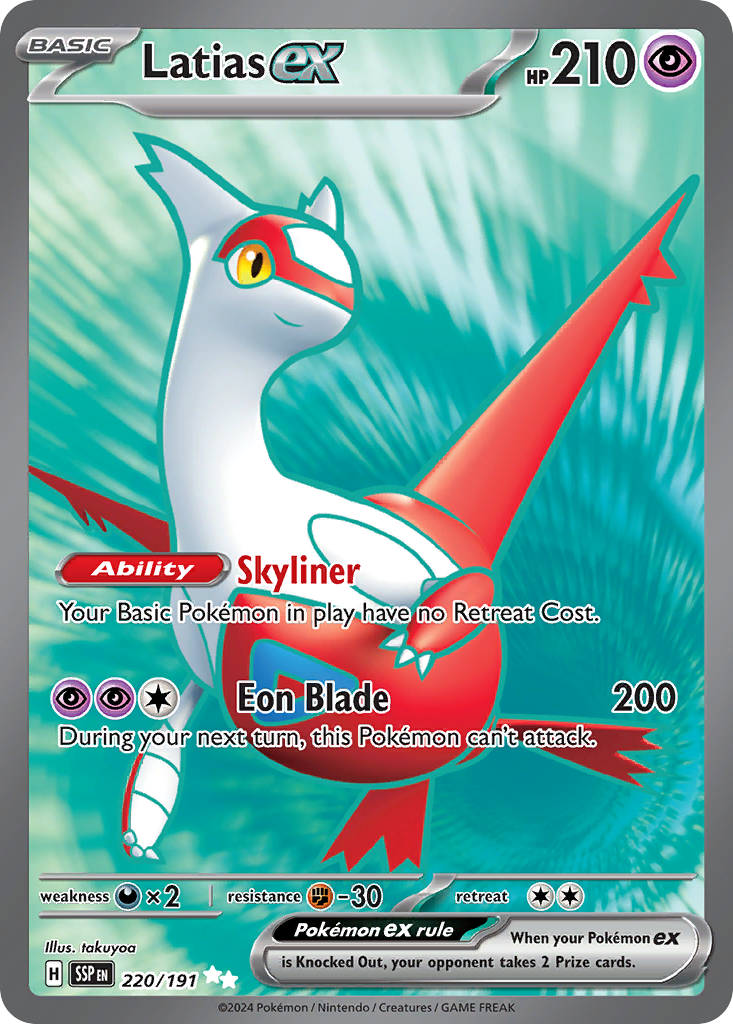 Latias ex Pokémon card