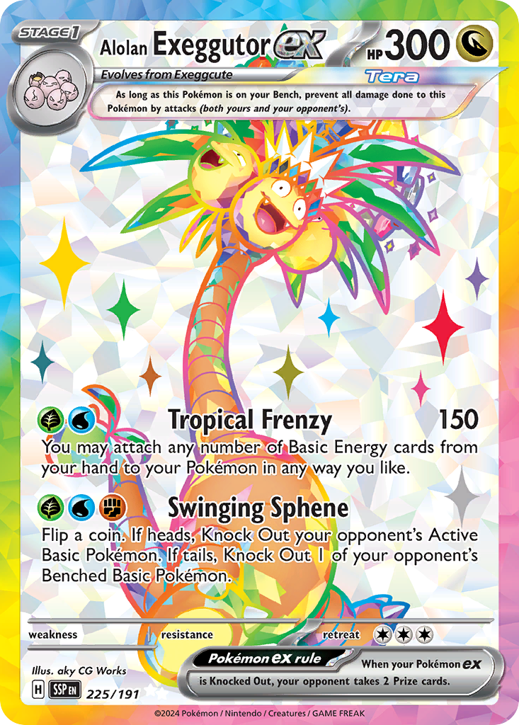 Alolan Exeggutor ex Pokémon card
