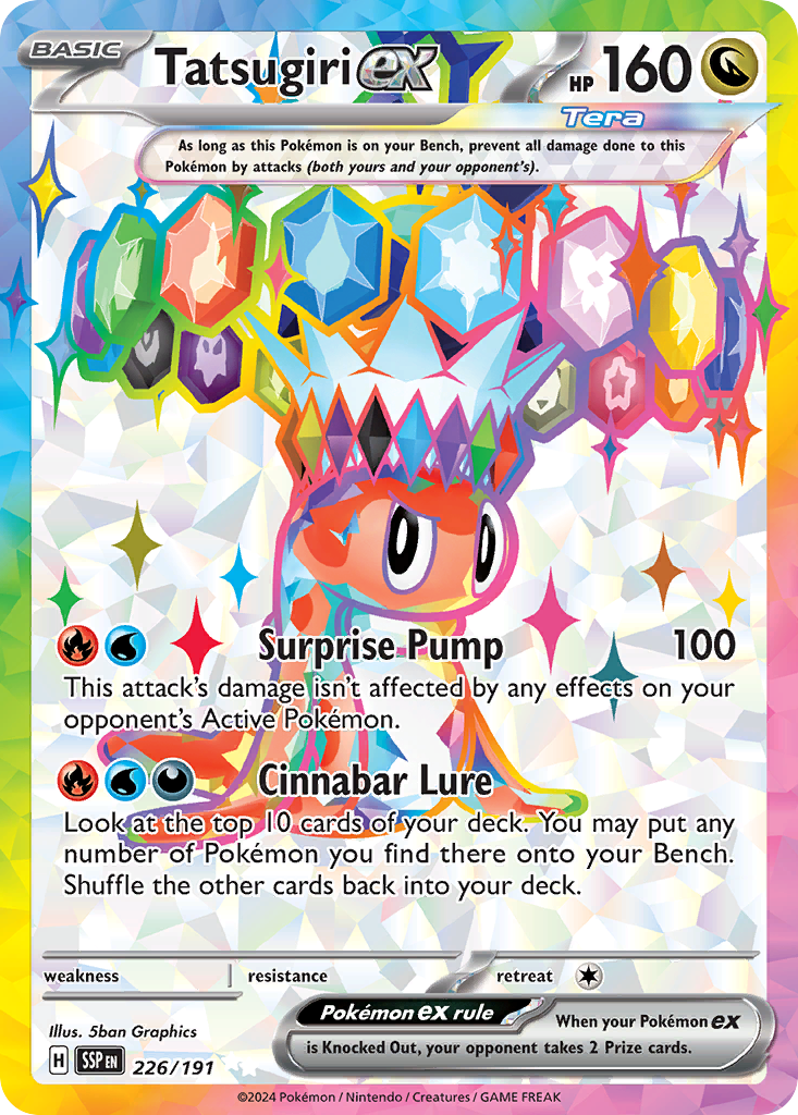 Tatsugiri ex Pokémon card