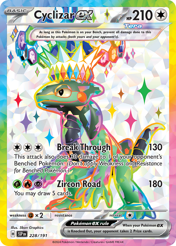 Cyclizar ex Pokémon card
