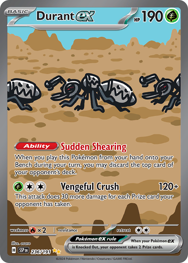 Durant ex Pokémon card