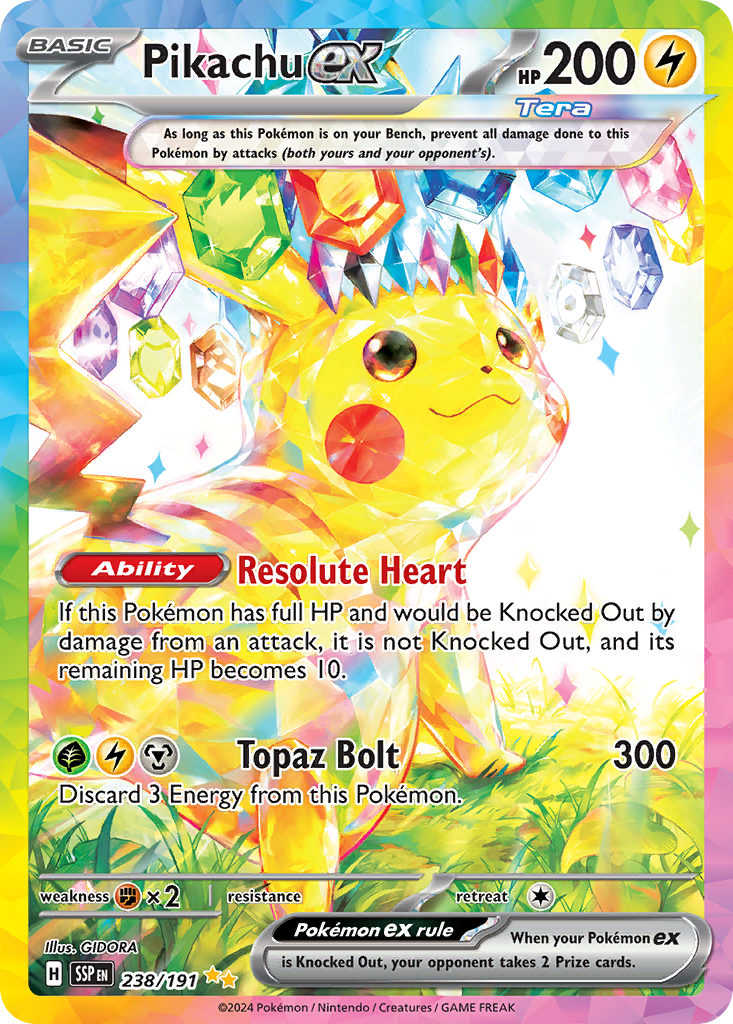 Pikachu ex Pokémon card