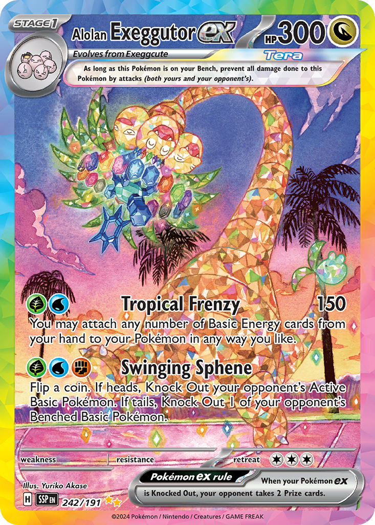 Alolan Exeggutor ex Pokémon card