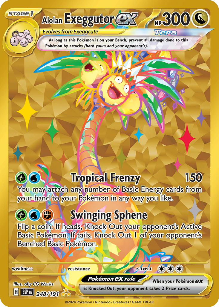 Alolan Exeggutor ex Pokémon card