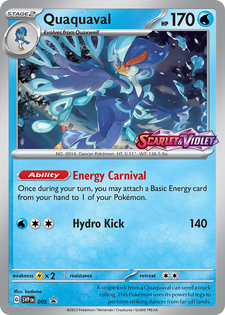 Quaquaval Pokémon card