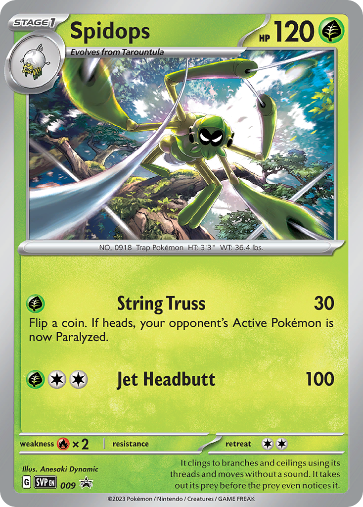 Spidops Pokémon card