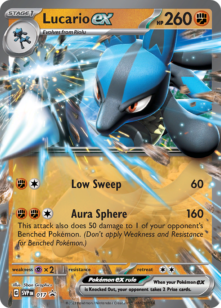 Lucario ex Pokémon card