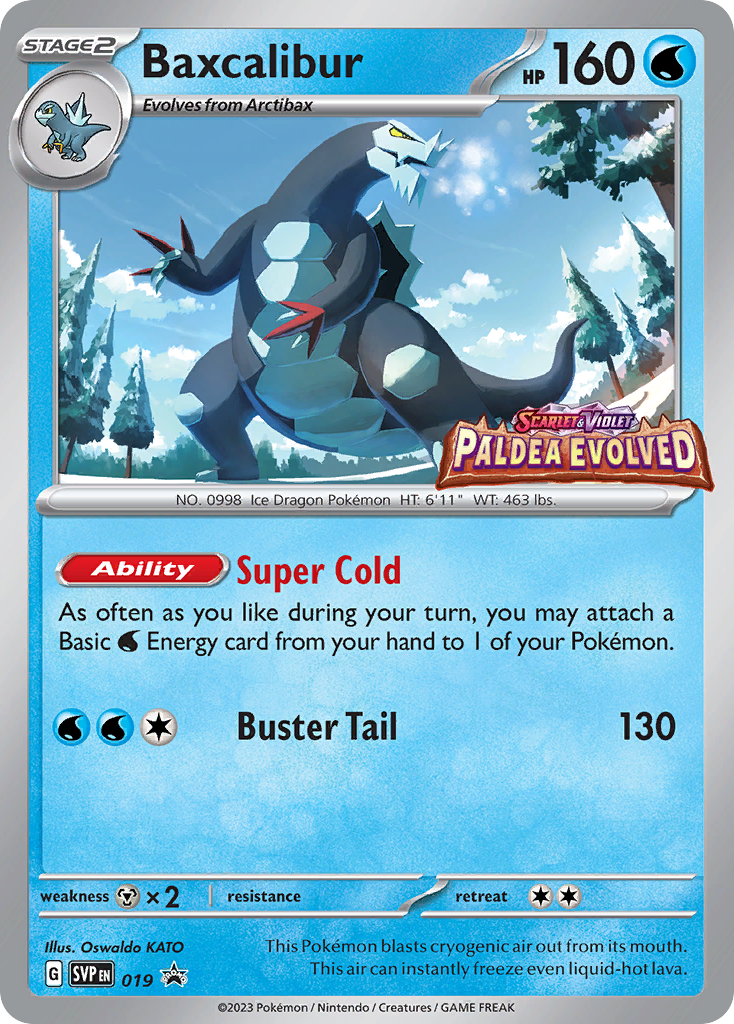 Baxcalibur Pokémon card