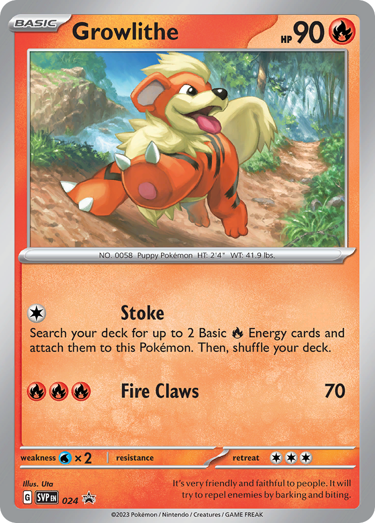Growlithe Pokémon card