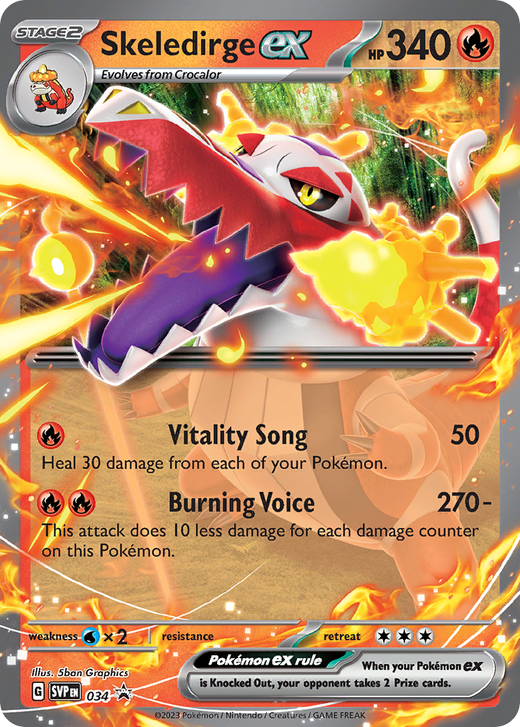 Skeledirge ex Pokémon card