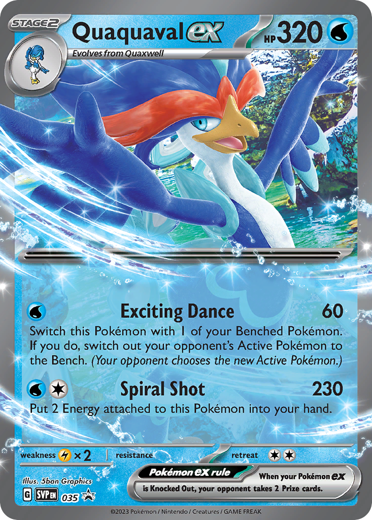 Quaquaval ex Pokémon card