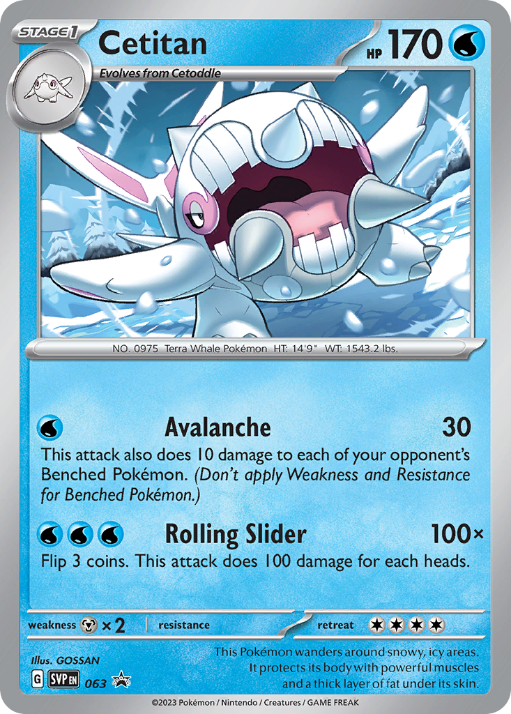 Cetitan Pokémon card