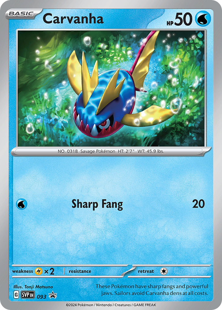 Carvanha Pokémon card
