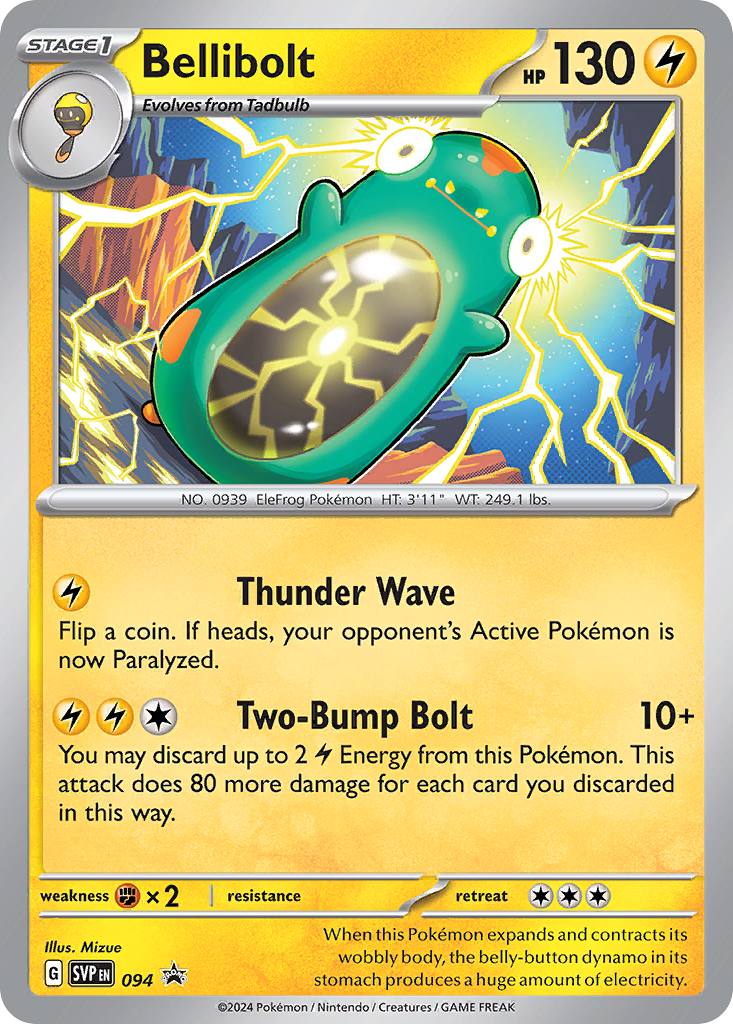 Bellibolt Pokémon card