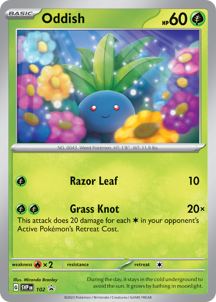Oddish Pokémon card