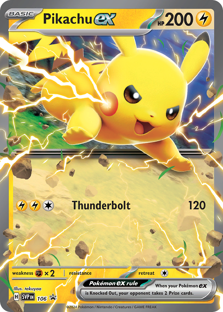 Pikachu ex Pokémon card
