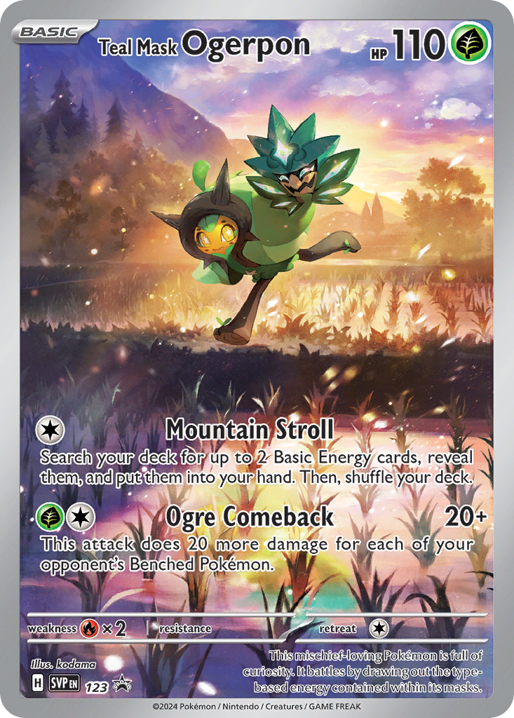 Teal Mask Ogerpon Pokémon card