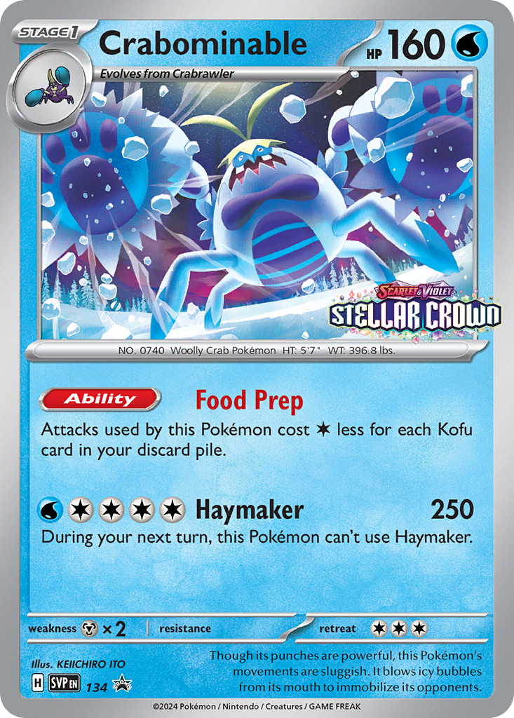 Crabominable Pokémon card