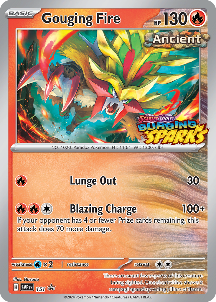 Gouging Fire Pokémon card