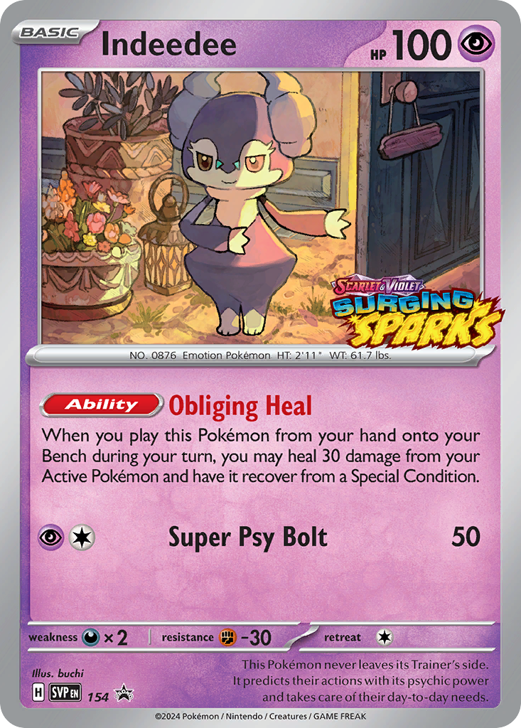 Indeedee Pokémon card