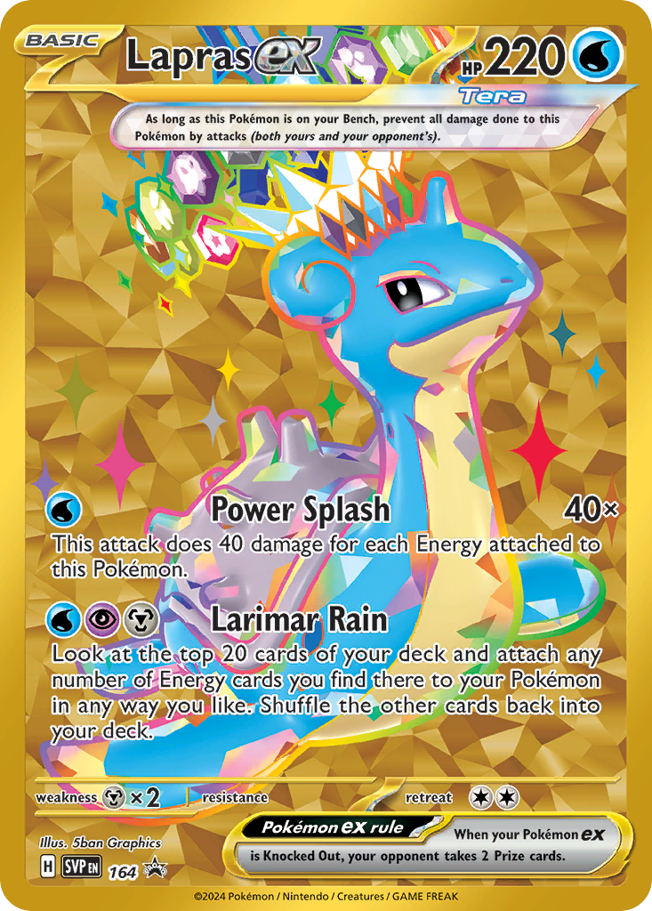 Lapras ex Pokémon card