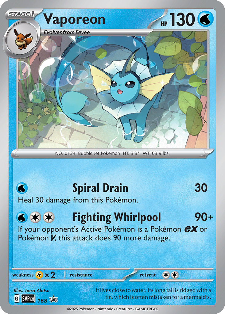 Vaporeon Pokémon card