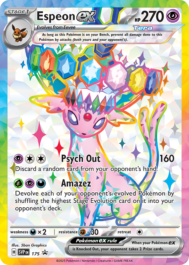 Espeon ex Pokémon card