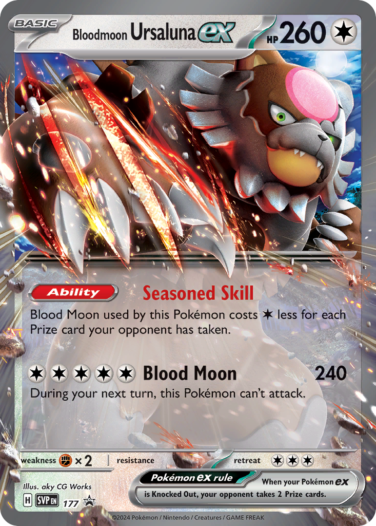 Bloodmoon Ursaluna ex Pokémon card