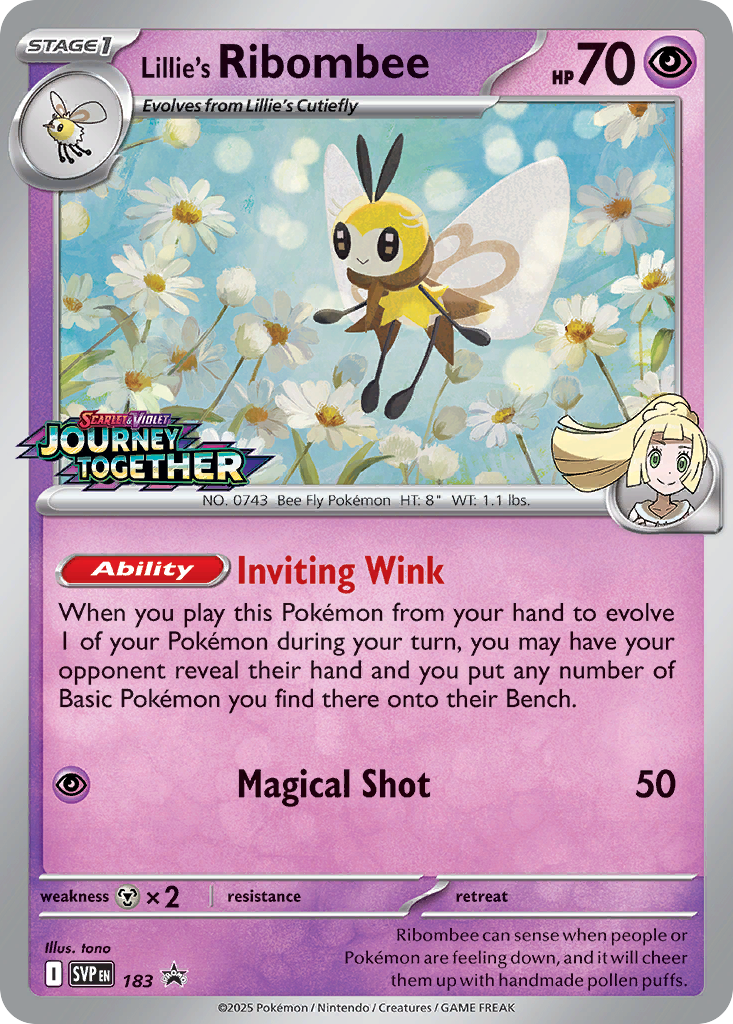 Lillie's Ribombee Pokémon card