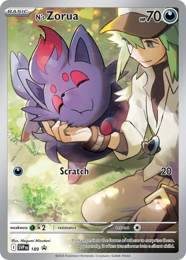 N's Zorua Pokémon card