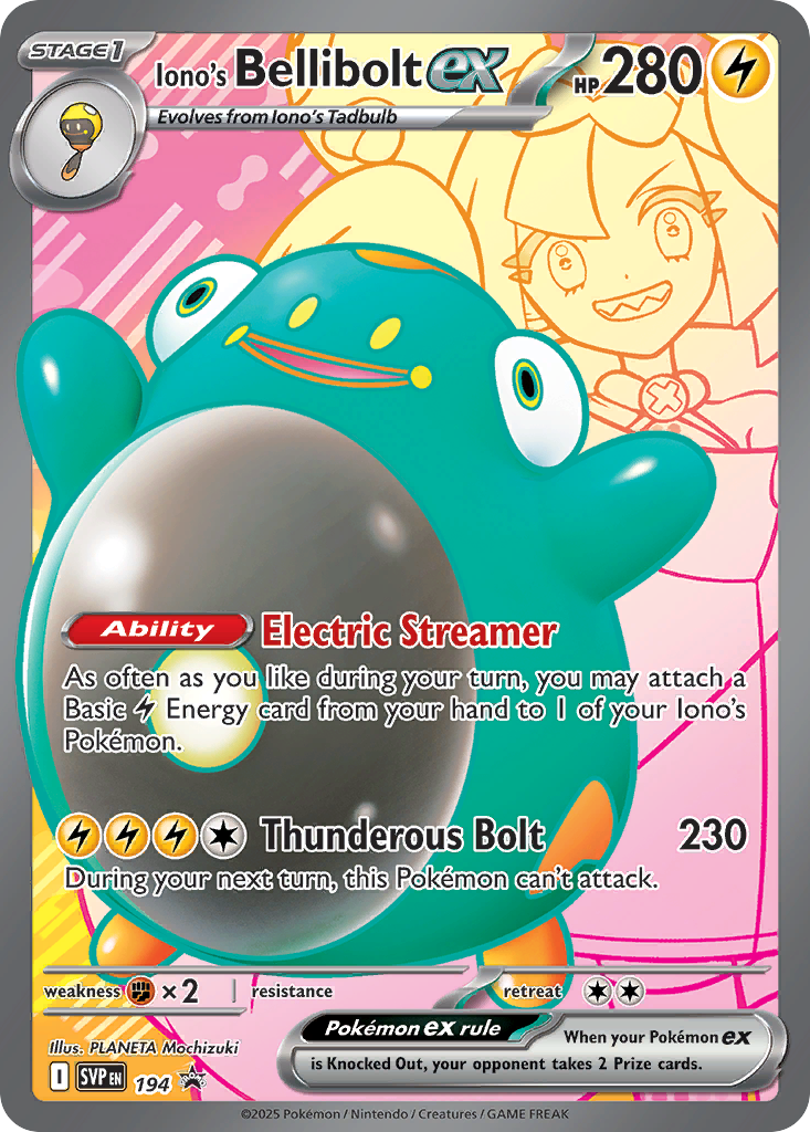 Iono's Bellibolt ex Pokémon card