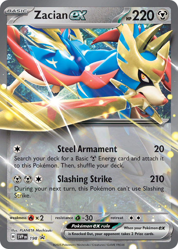 Zacian ex Pokémon card