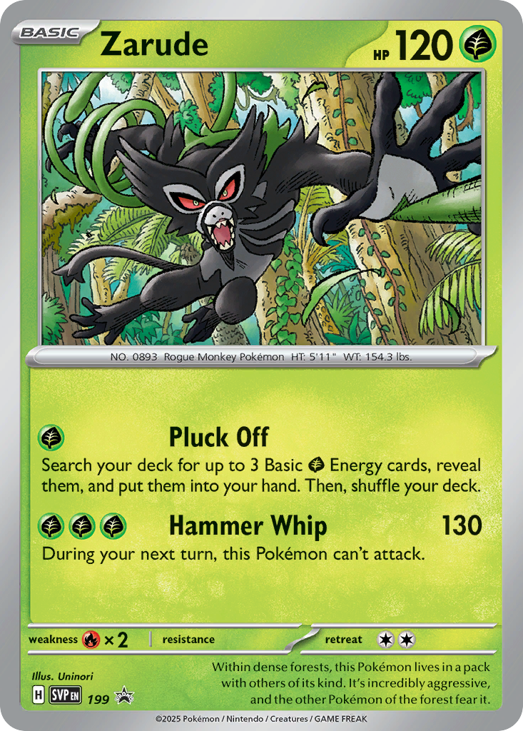 Zarude Pokémon card