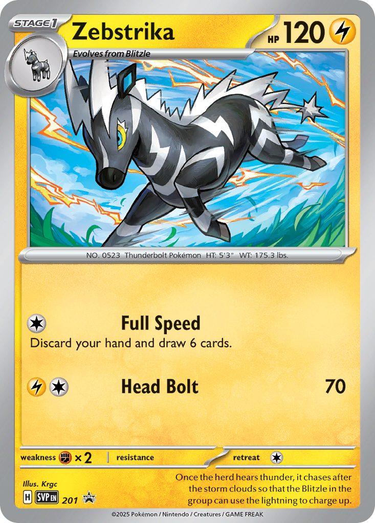 Zebstrika Pokémon card