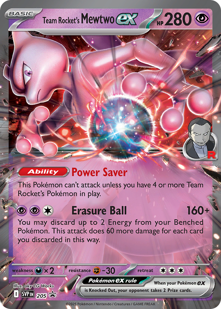 Team Rocket's Mewtwo ex Pokémon card