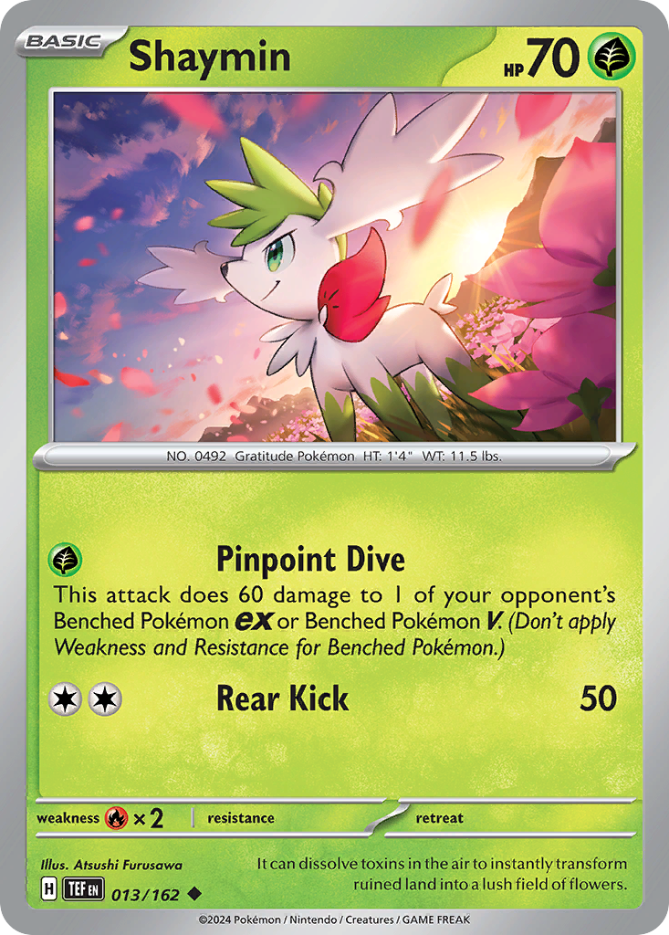 Shaymin Pokémon card