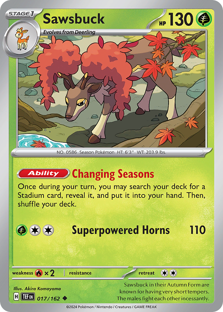 Sawsbuck Pokémon card