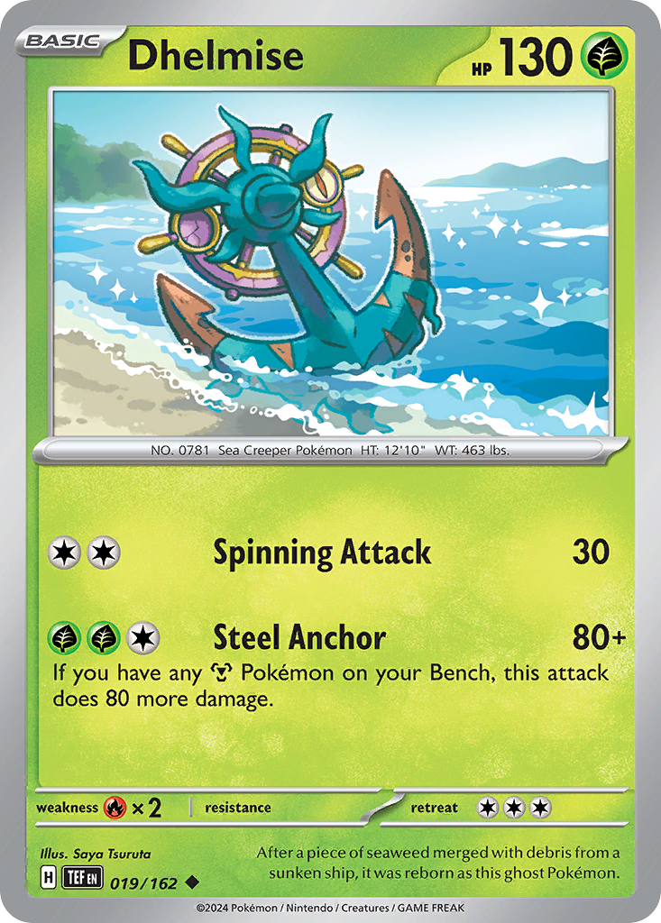 Dhelmise Pokémon card