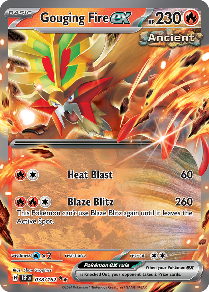Gouging Fire ex Pokémon card