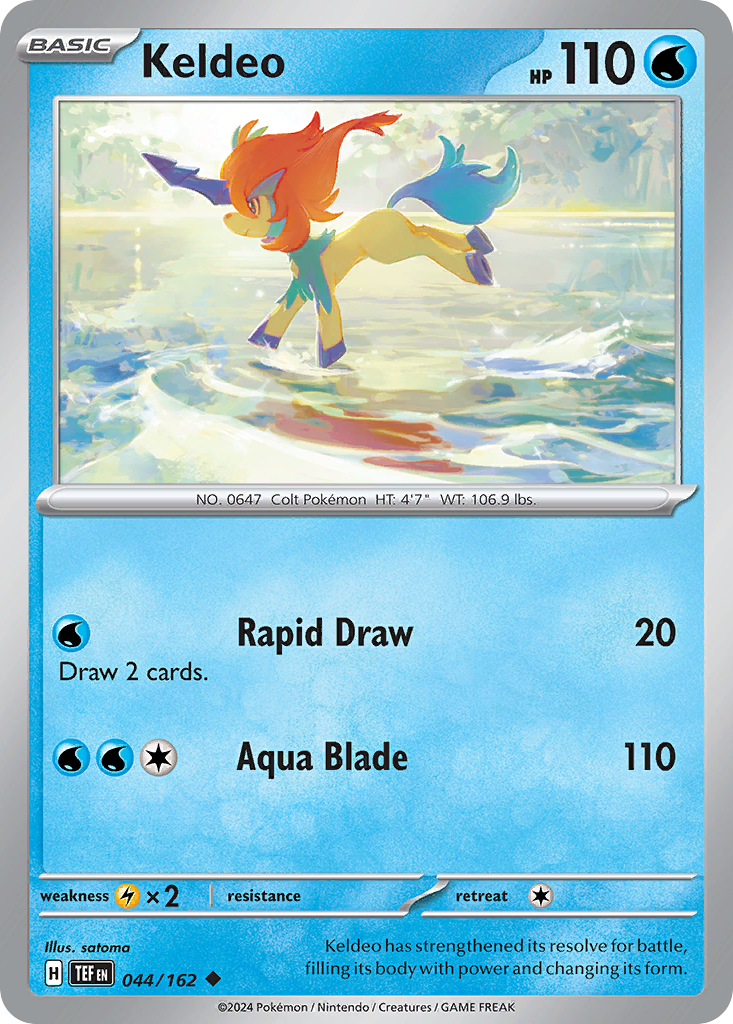 Keldeo Pokémon card