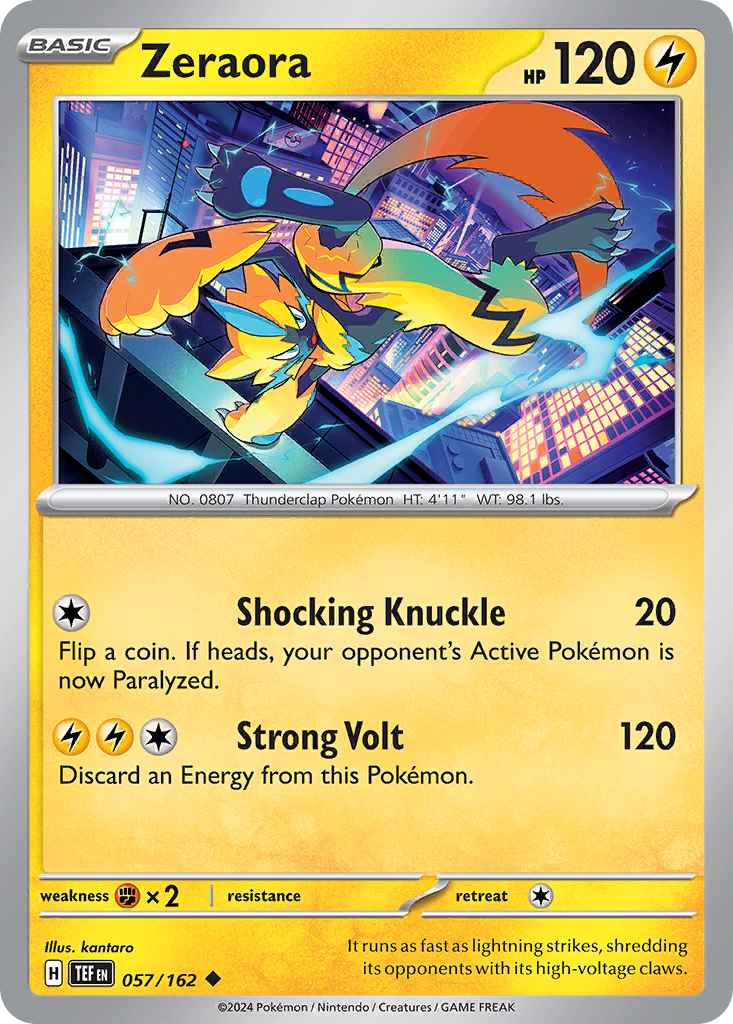 Zeraora Pokémon card