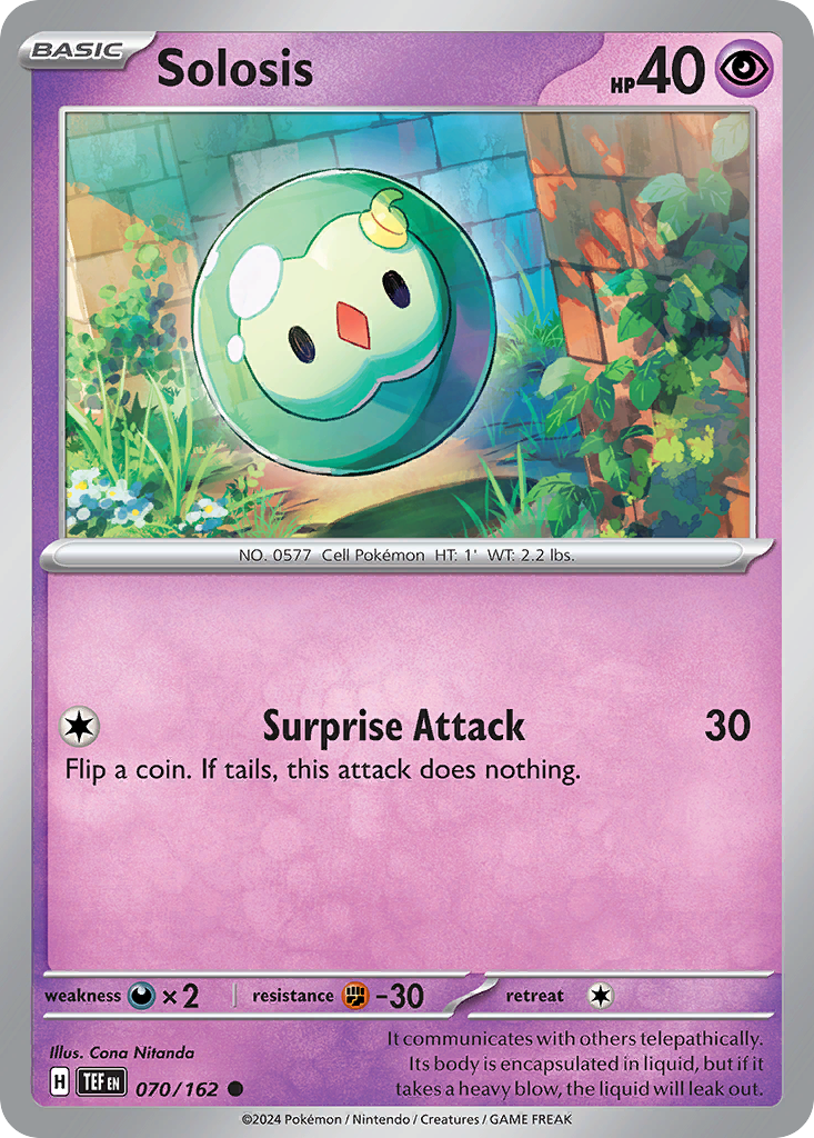 Solosis Pokémon card