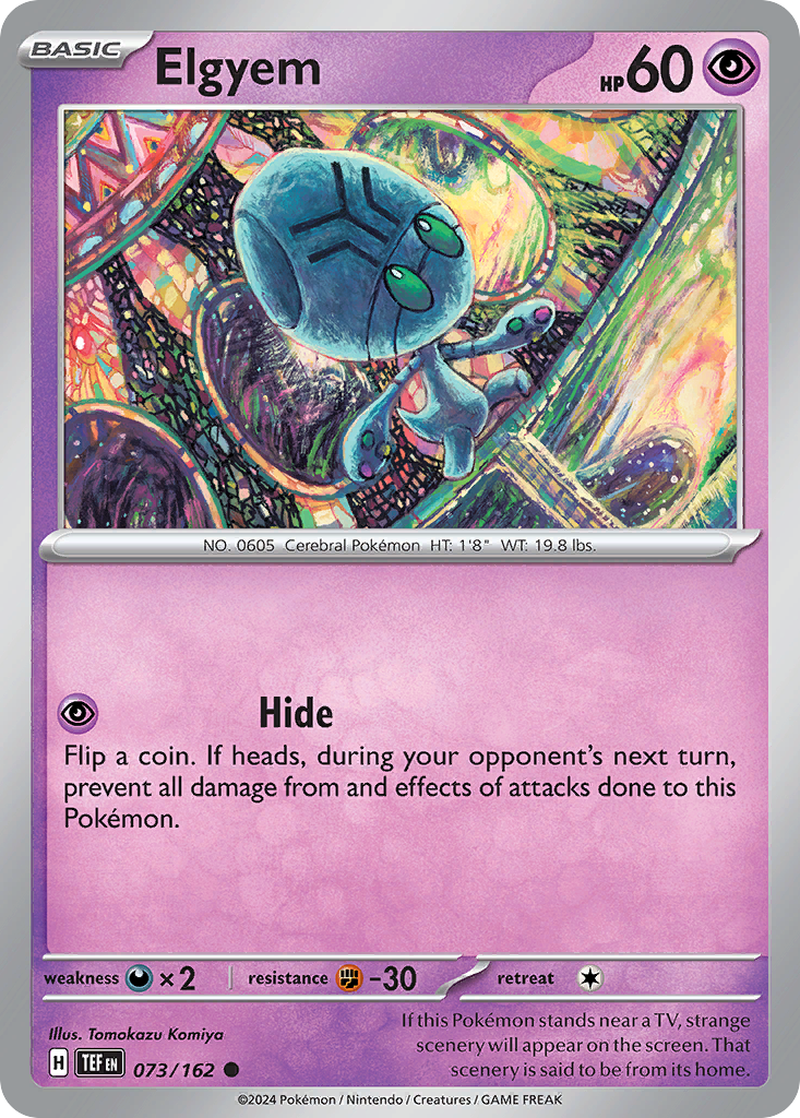 Elgyem Pokémon card