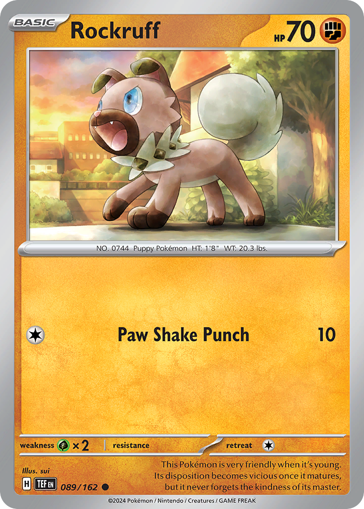 Rockruff Pokémon card
