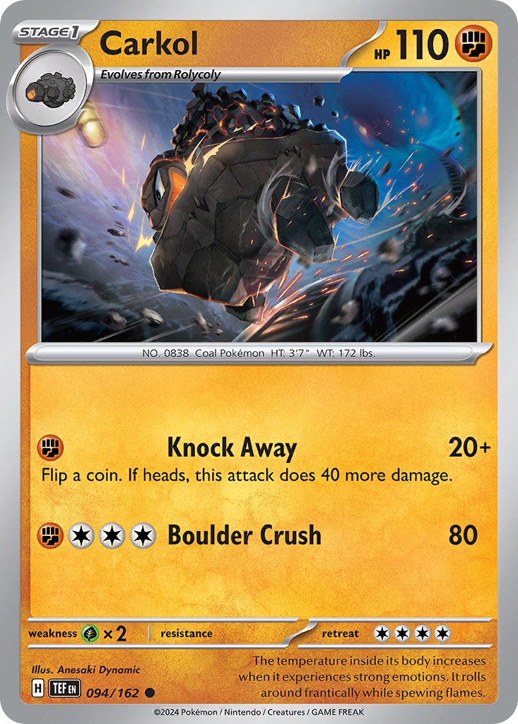 Carkol Pokémon card