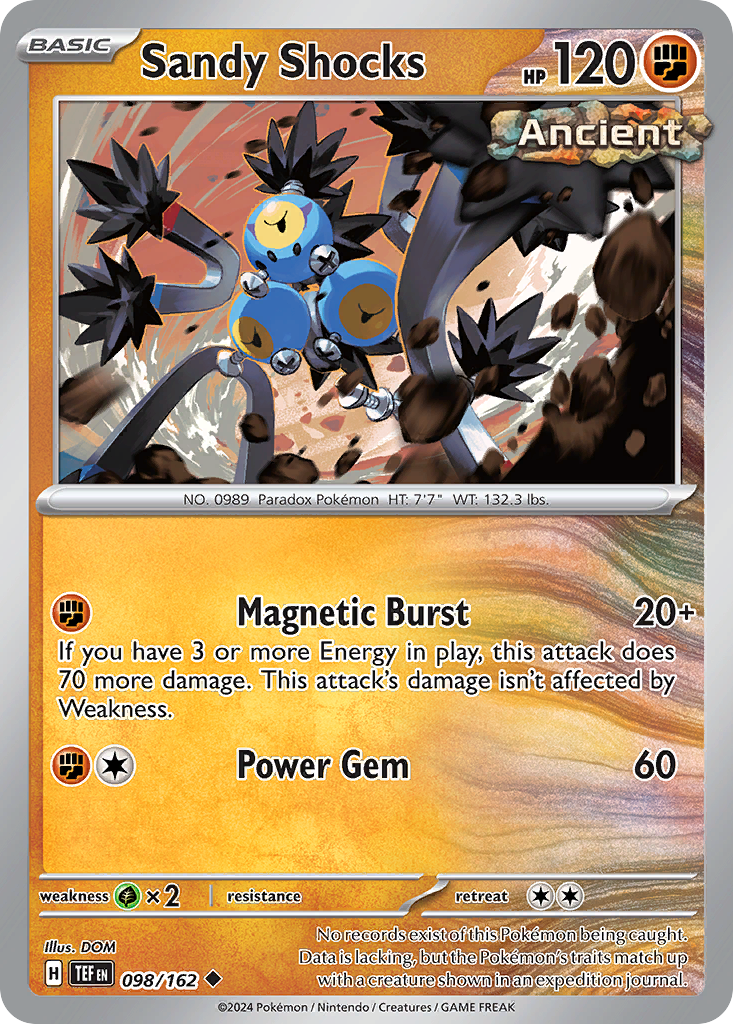Sandy Shocks Pokémon card