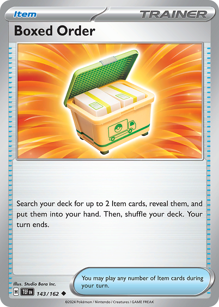 Boxed Order Pokémon card