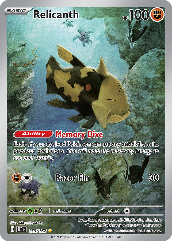Relicanth Pokémon card
