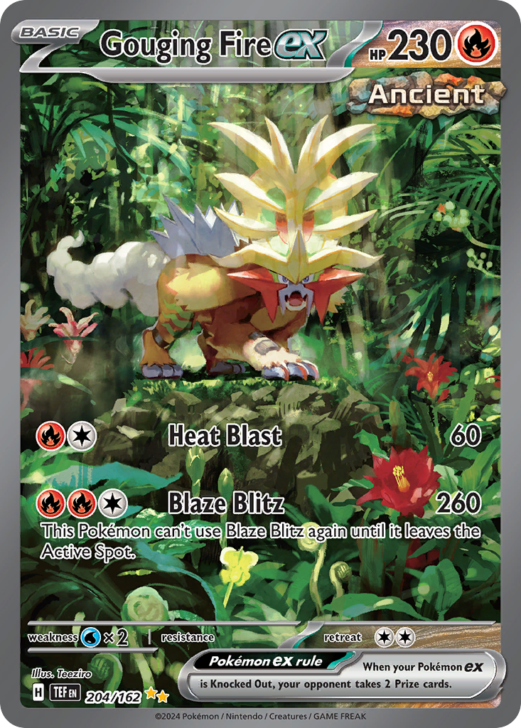 Gouging Fire ex Pokémon card